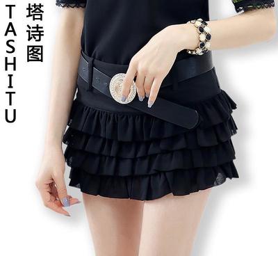 塔诗图2015春夏季新品女装时尚韩版迷你超短裙修身显瘦雪纺蛋